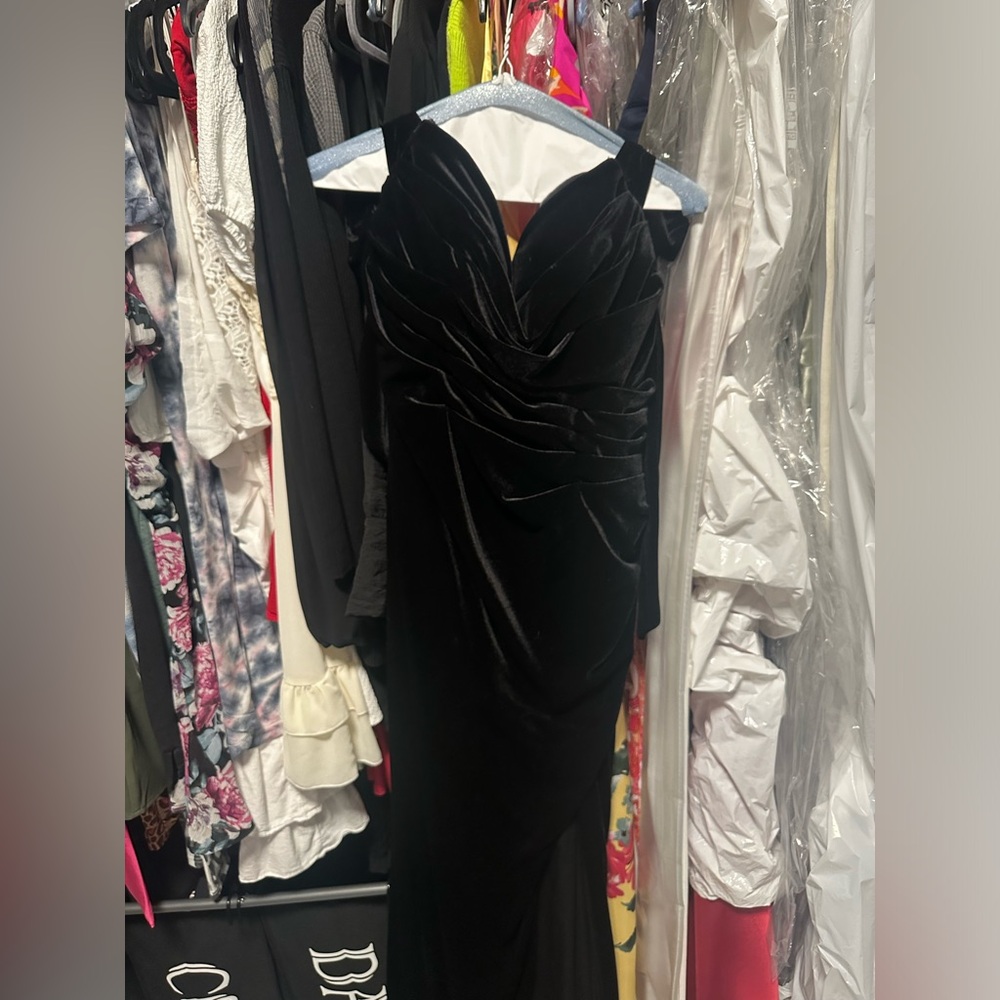 Black velvet dress